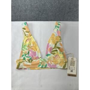 Billabong Women's Size Small Sweet Aloha Remi Plunge Bikini Top NWT Floral Beach